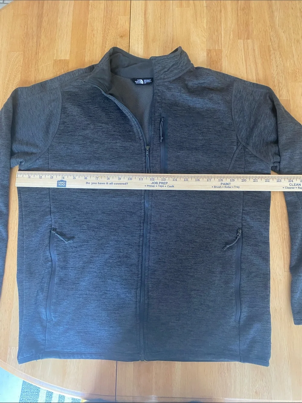 The North Face Men's Dark Gray Full-Zip Fleece Lined Jacket Size L